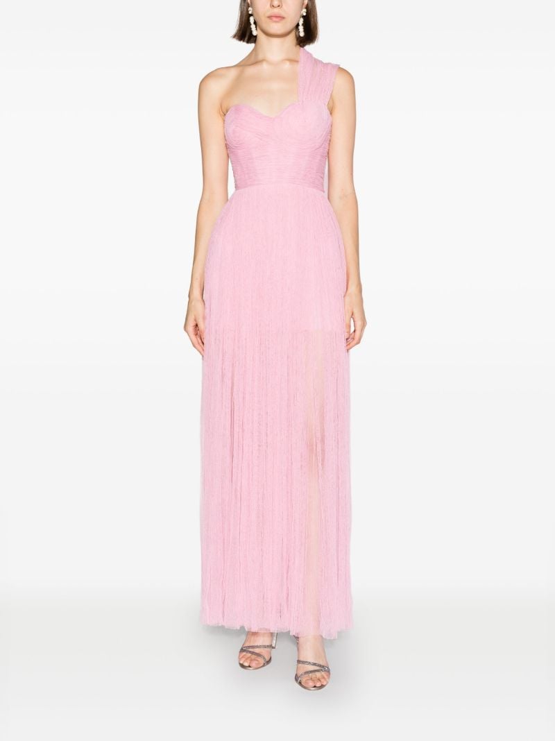Pink One-shoulder Maxi Dress