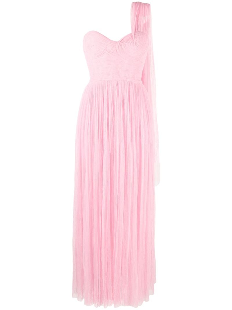 Pink One-shoulder Maxi Dress