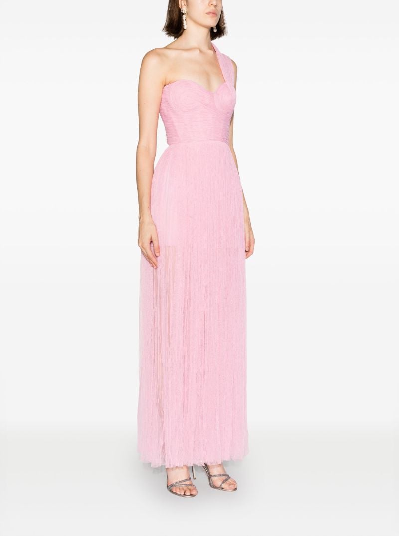Pink One-shoulder Maxi Dress