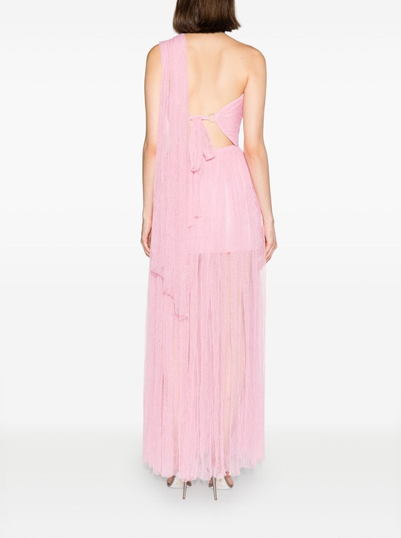 Pink One-shoulder Maxi Dress