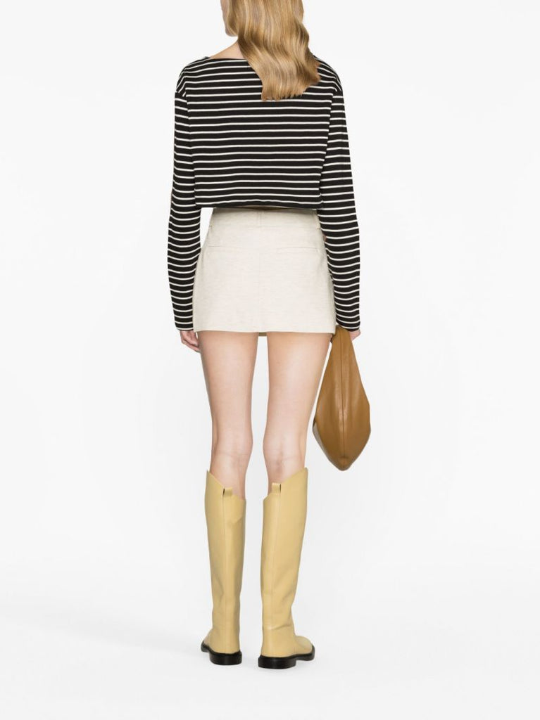 Neutral Isle A-line Mini Skirt