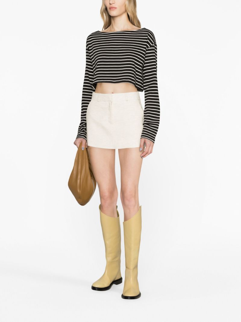 Neutral Isle A-line Mini Skirt