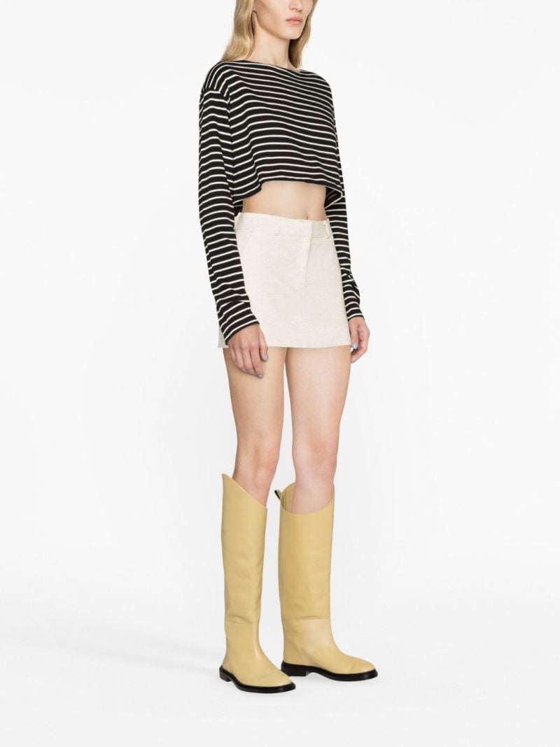 Neutral Isle A-line Mini Skirt