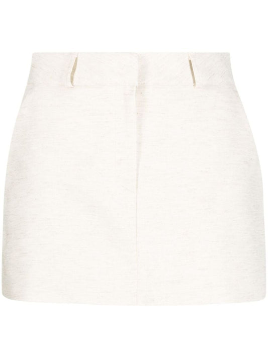 Neutral Isle A-line Mini Skirt