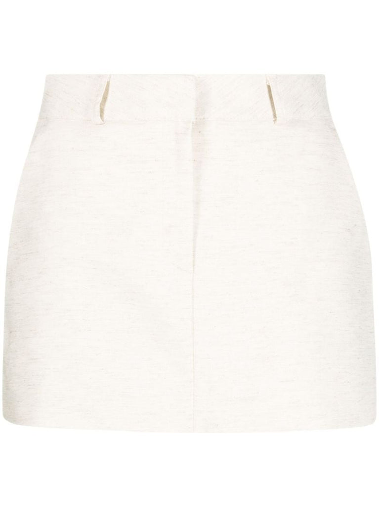 Neutral Isle A-line Mini Skirt