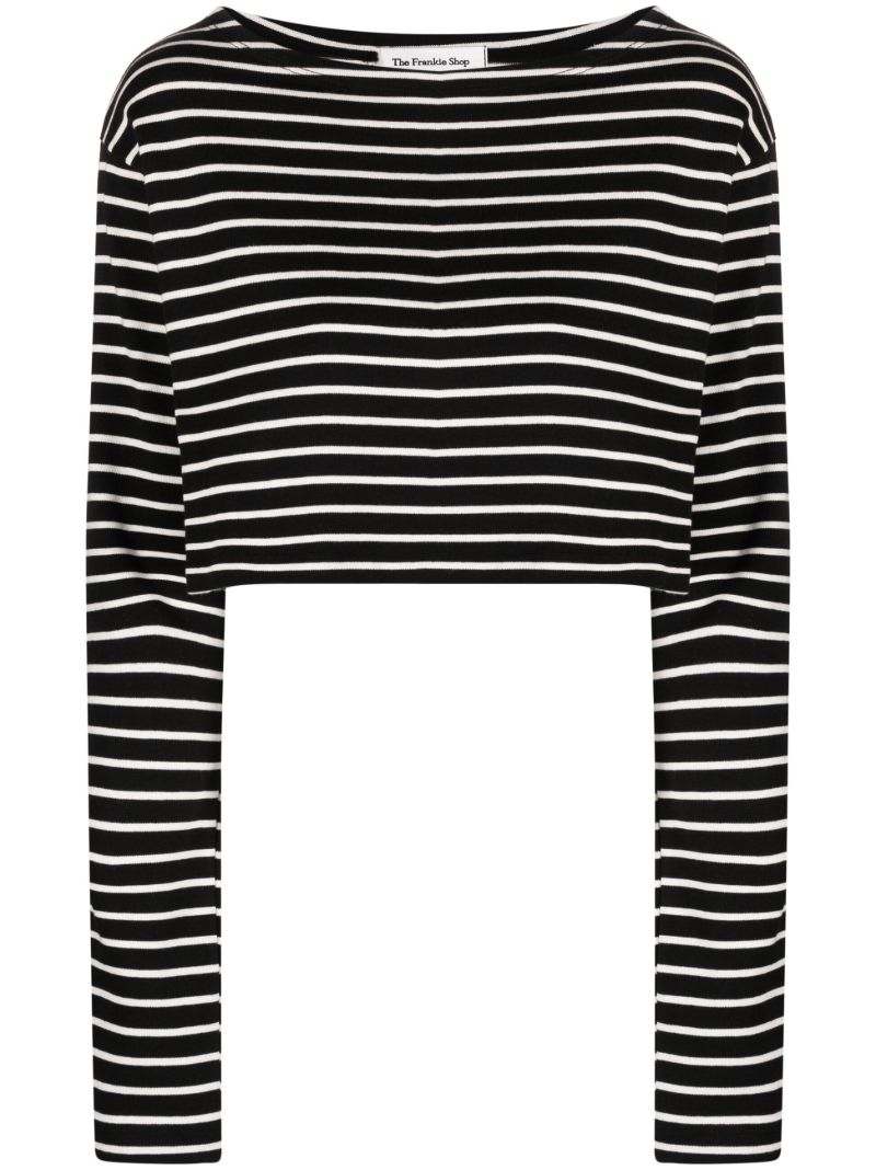 Black Tilla Striped Crop Top
