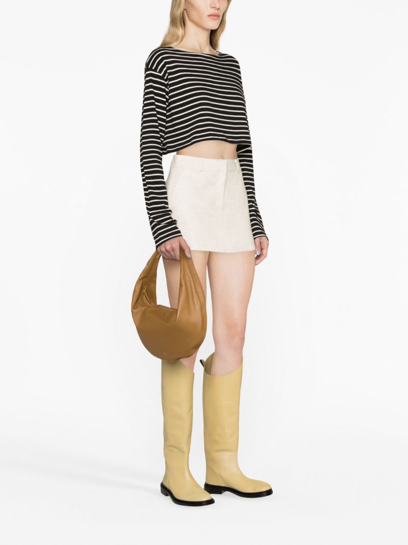 Black Tilla Striped Crop Top