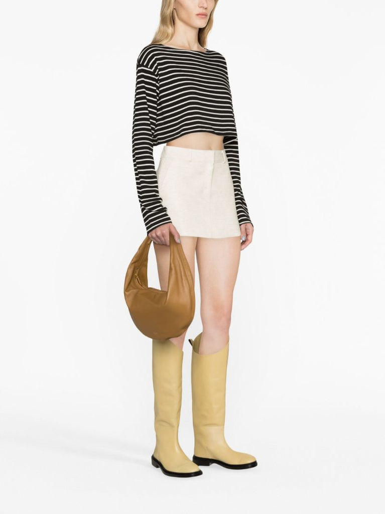 Black Tilla Striped Crop Top