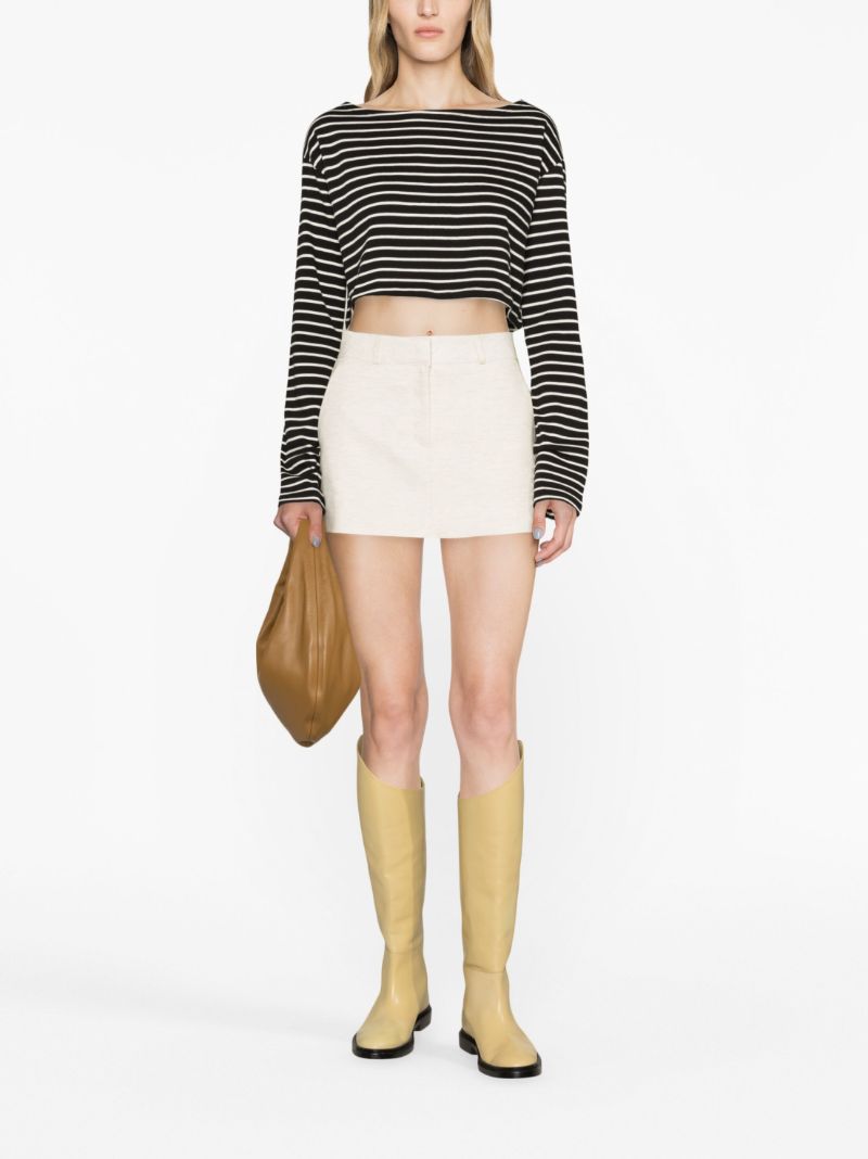 Black Tilla Striped Crop Top