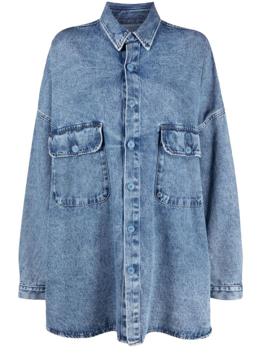 Blue Dallas Denim Cotton Shirt