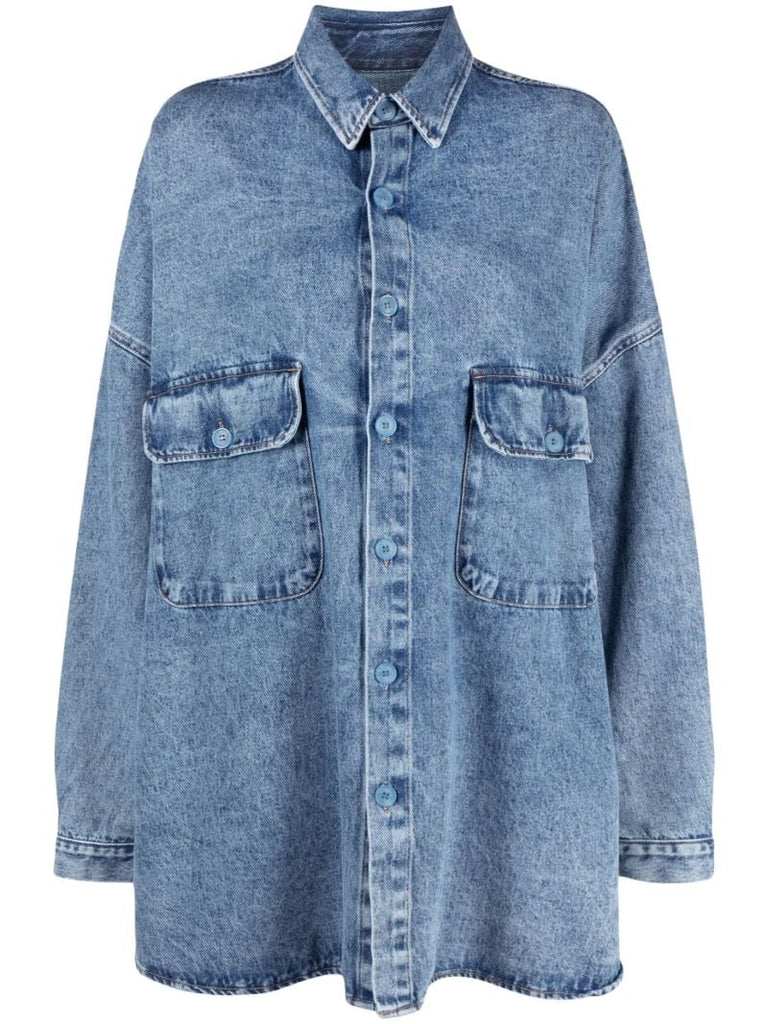 Blue Dallas Denim Cotton Shirt