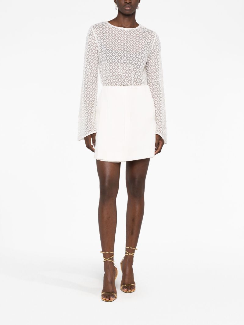 White Freya Pearl Embellished Top
