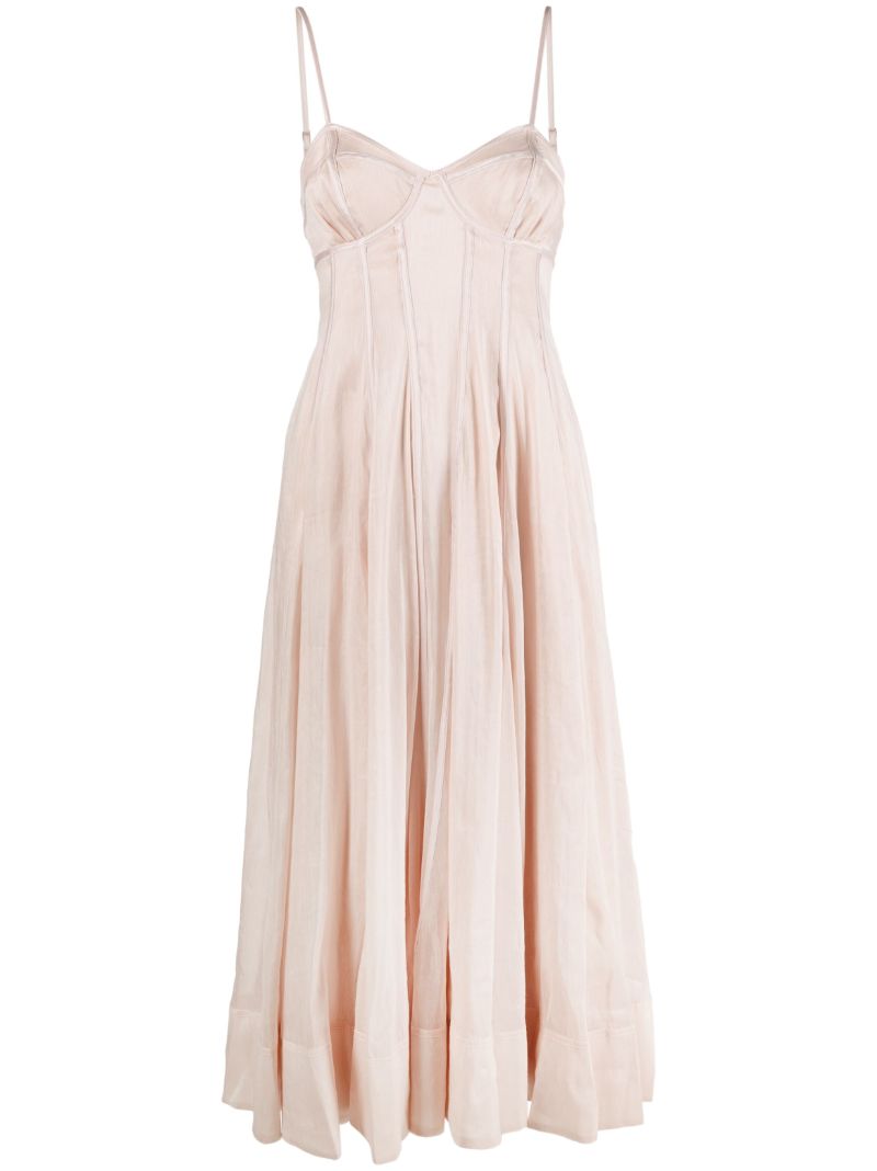 Pink Annie Panneled Midi Dress