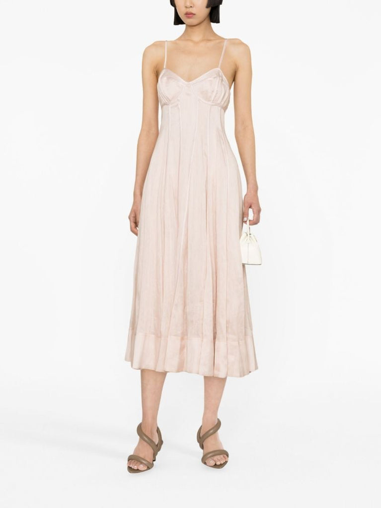 Pink Annie Panneled Midi Dress