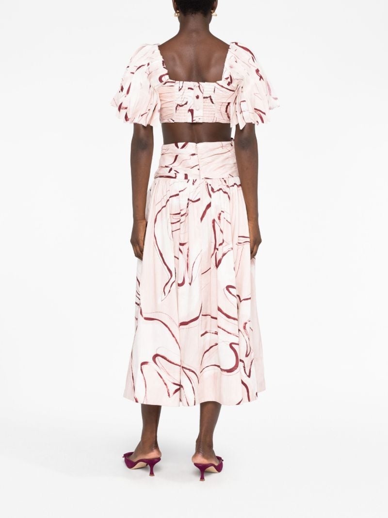 Pink Marianne Ruched Midi Dress