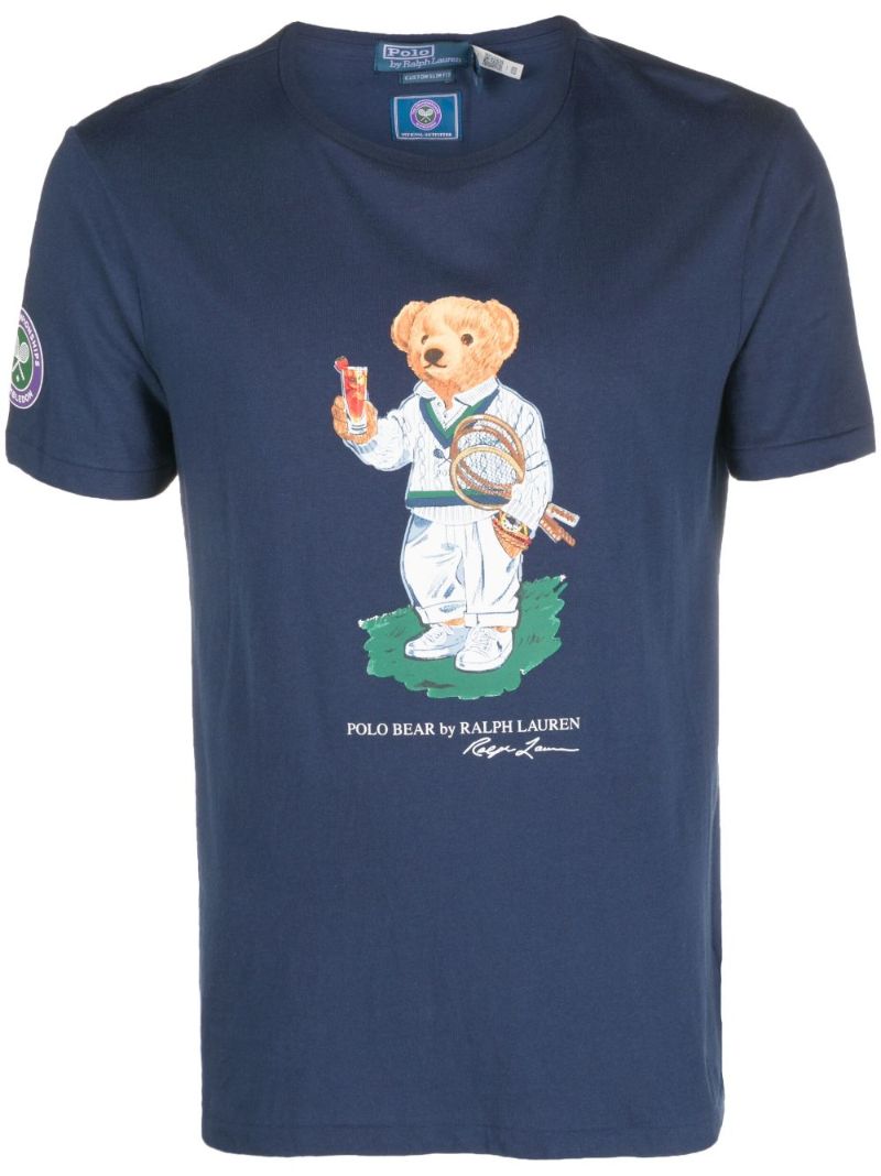 Blue Polo Bear Cotton T-shirt