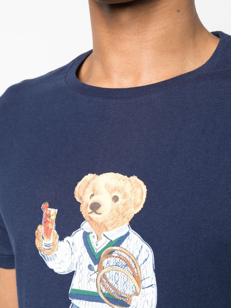 Blue Polo Bear Cotton T-shirt