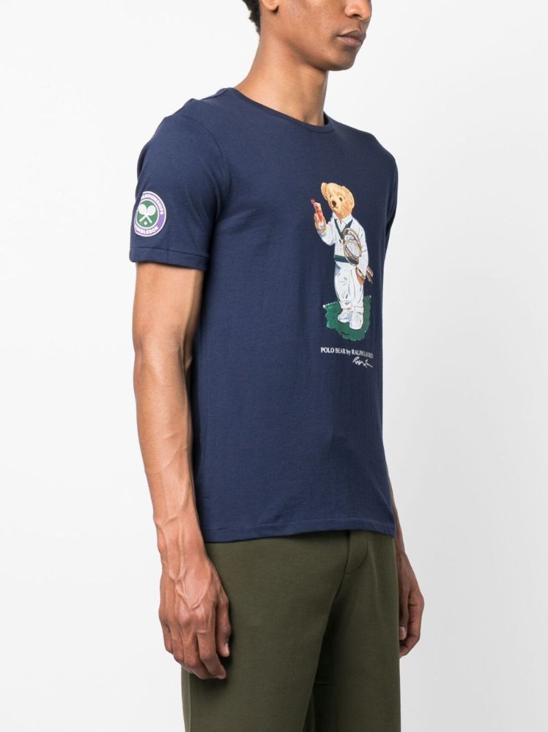 Blue Polo Bear Cotton T-shirt