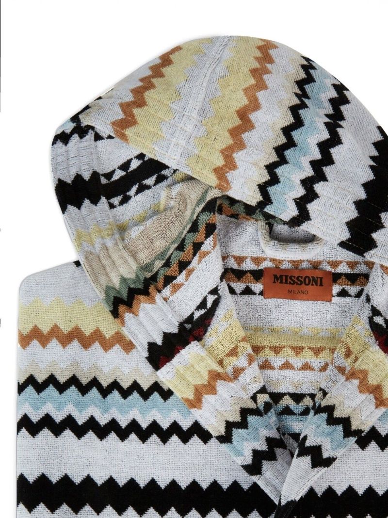 Multicolour Zigzag Cotton Robe