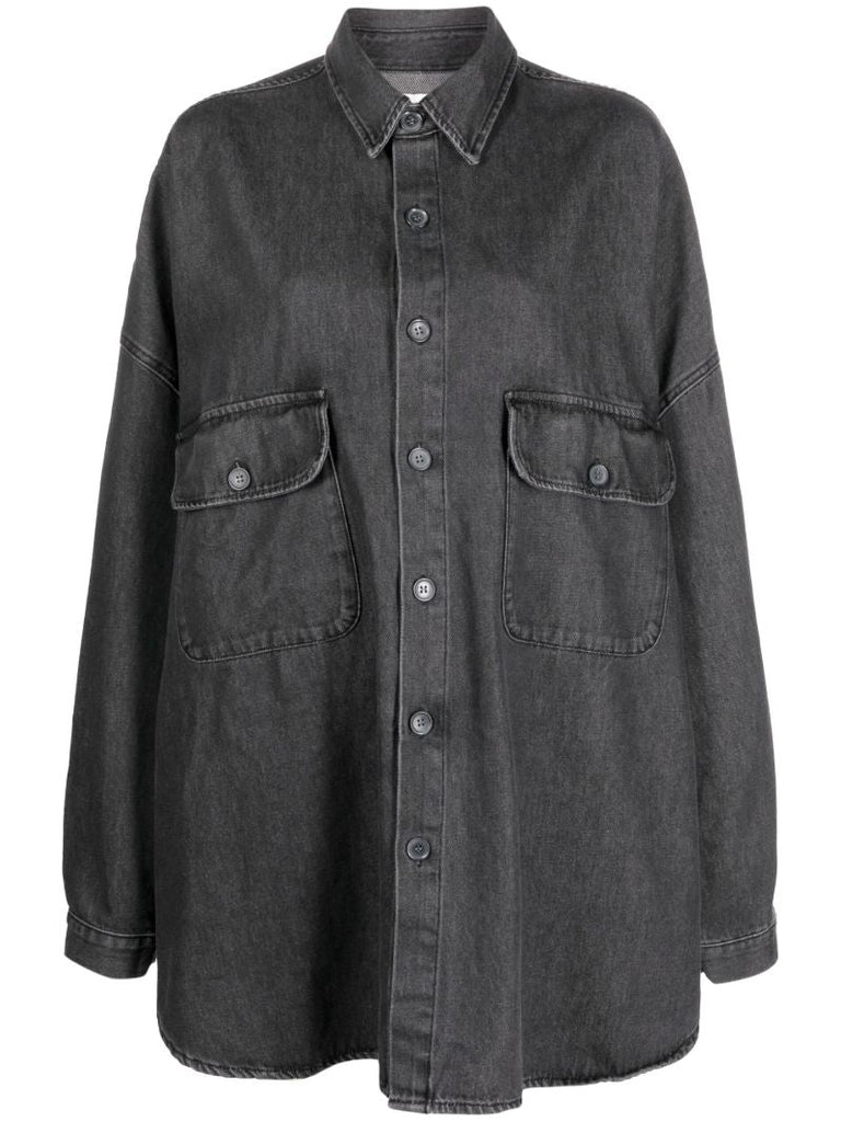 Black Dallas Denim Cotton Shirt