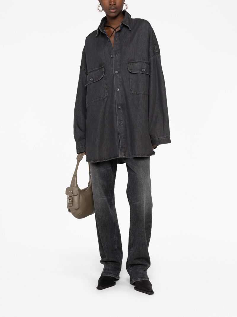 Black Dallas Denim Cotton Shirt
