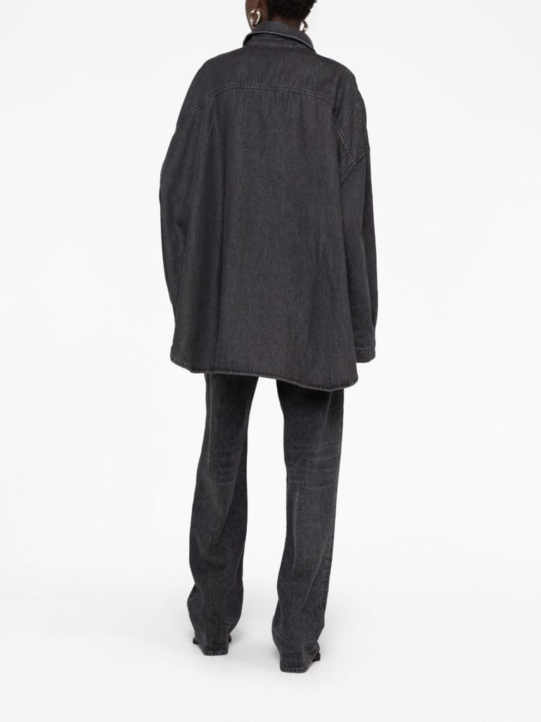 Black Dallas Denim Cotton Shirt