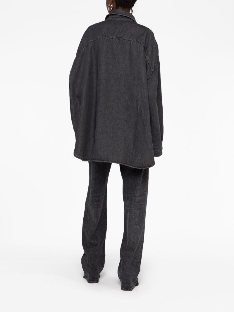 Black Dallas Denim Cotton Shirt