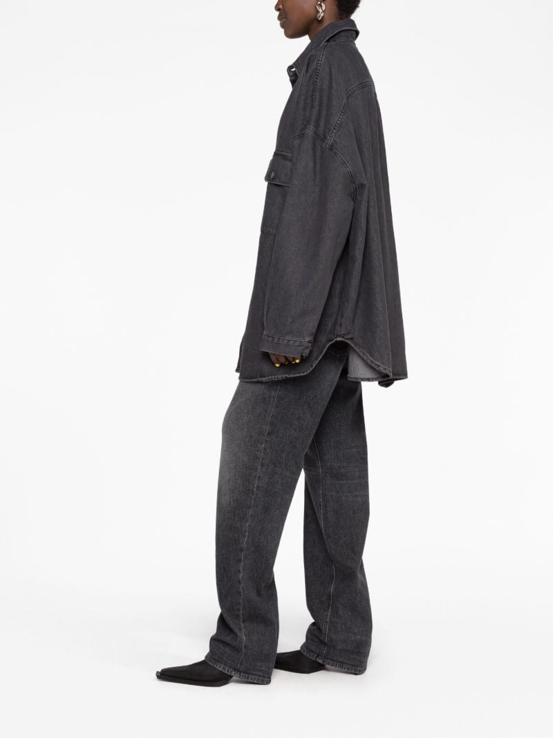 Black Dallas Denim Cotton Shirt