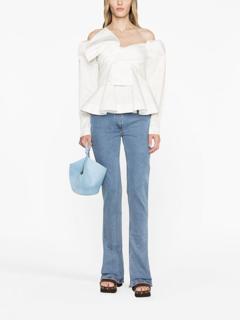 White Valentina Off-the-shoulder Cotton Top