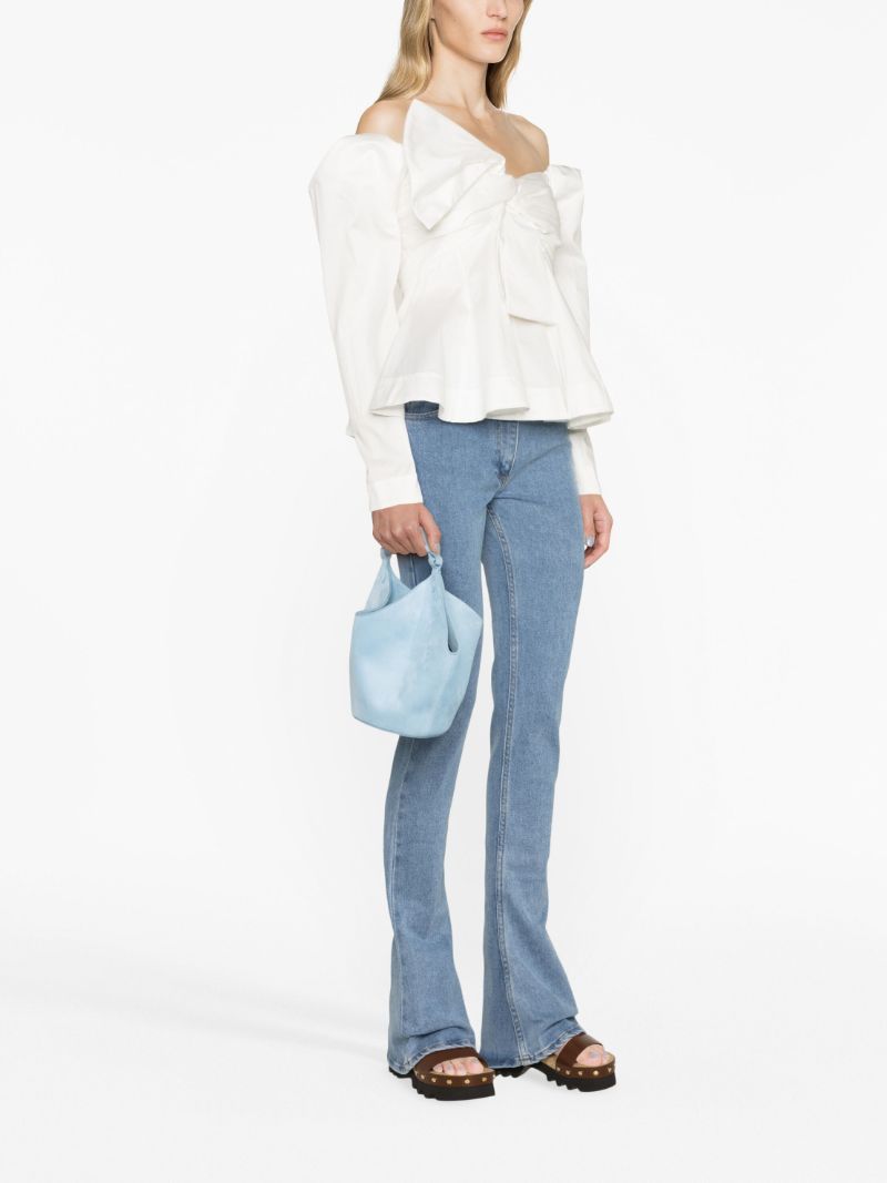 White Valentina Off-the-shoulder Cotton Top