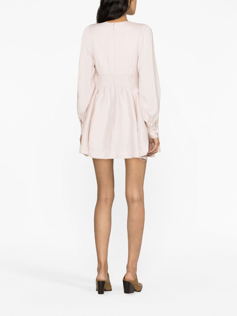 Pink Amelia Pleated Mini Dress