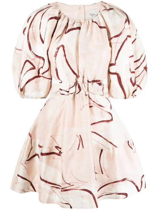 Pink Psychedelia Cut-out Mini Dress