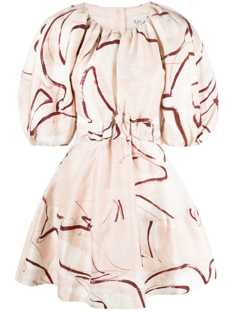 Pink Psychedelia Cut-out Mini Dress