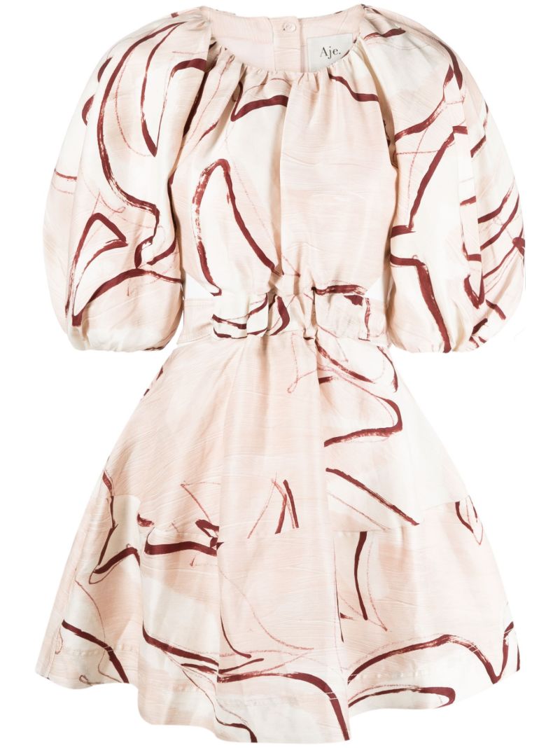 Pink Psychedelia Cut-out Mini Dress