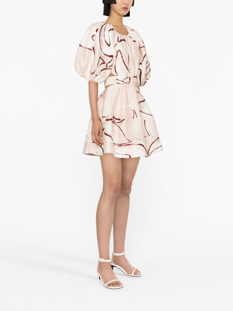 Pink Psychedelia Cut-out Mini Dress