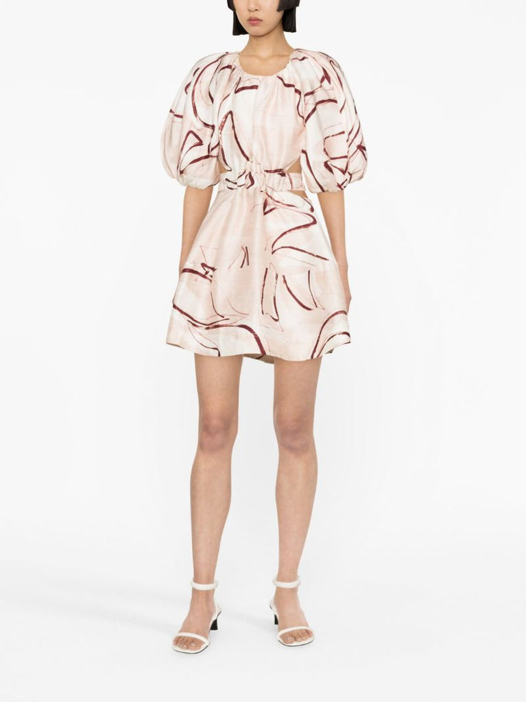 Pink Psychedelia Cut-out Mini Dress