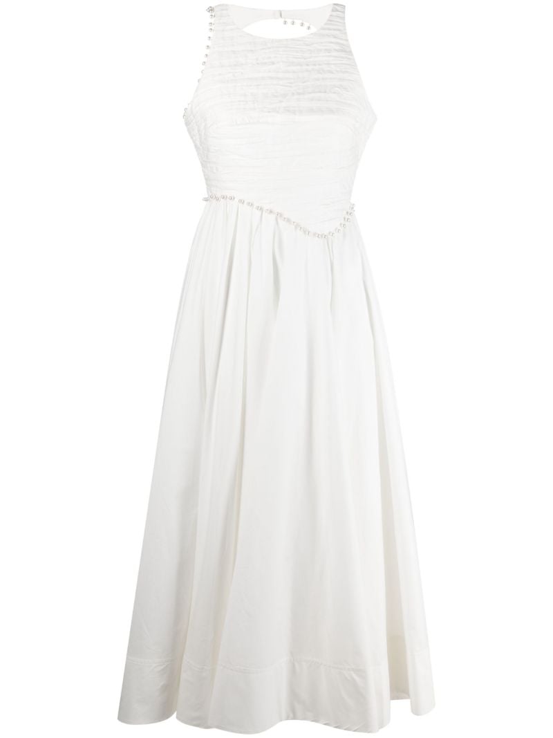 Neutral Florence Cotton Midi Dress