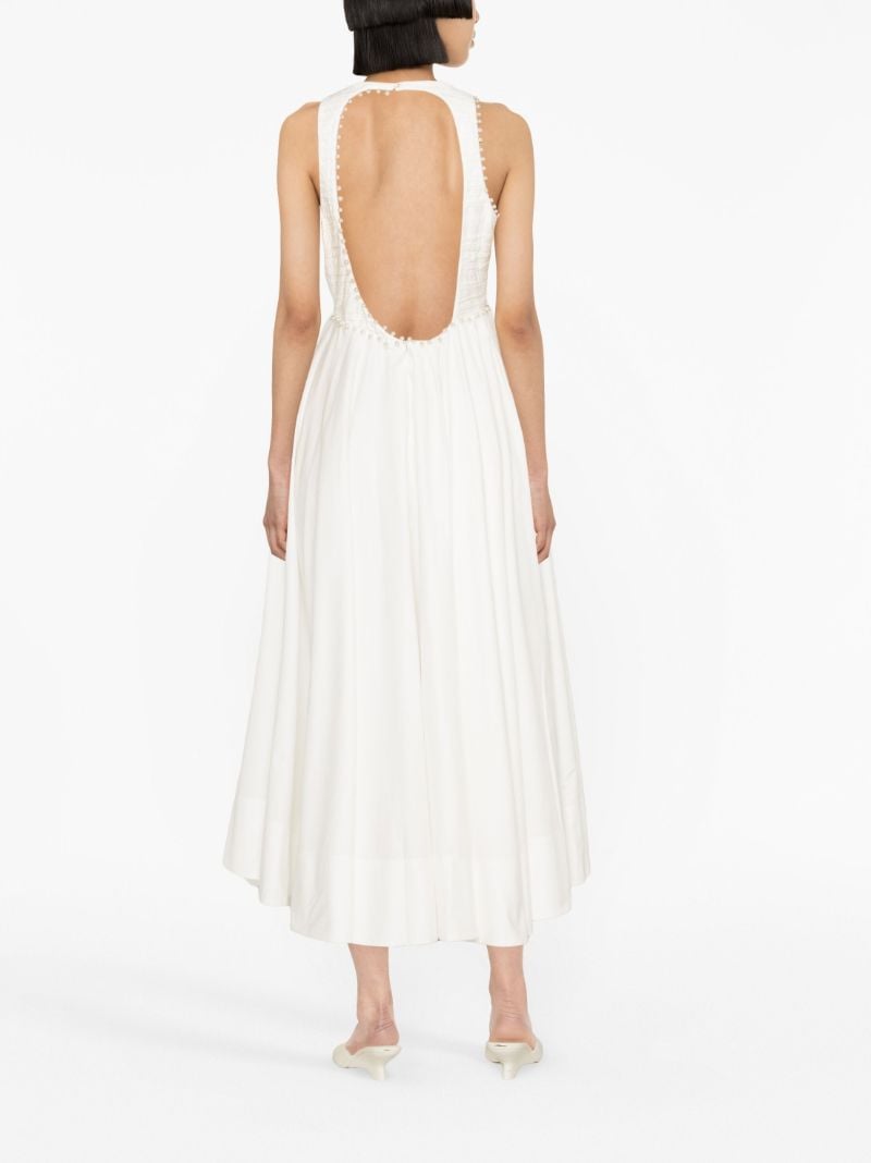 Neutral Florence Cotton Midi Dress