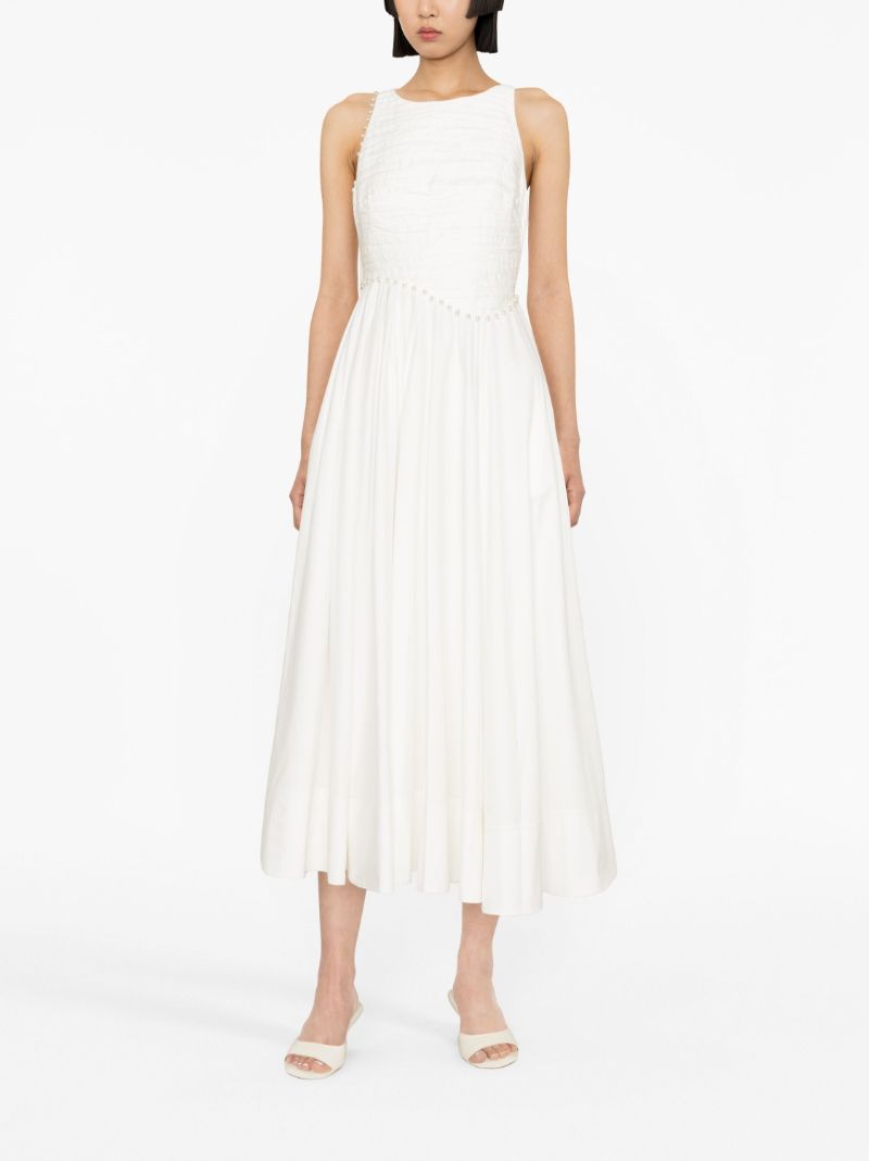 Neutral Florence Cotton Midi Dress