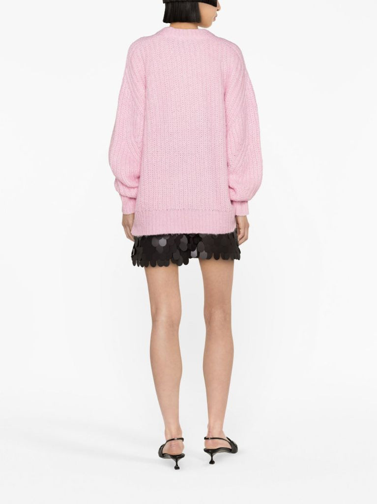 Pink Logo-intarsia Sweater