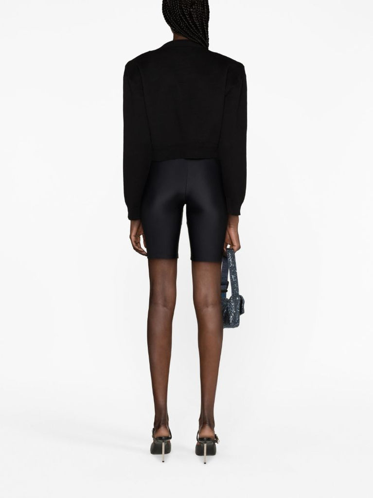Black Firm Knit Cardigan