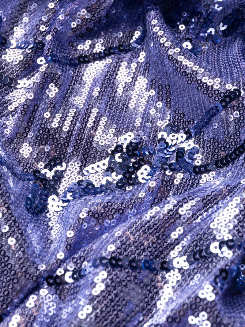 Purple Sequins Wrap Midi Dress