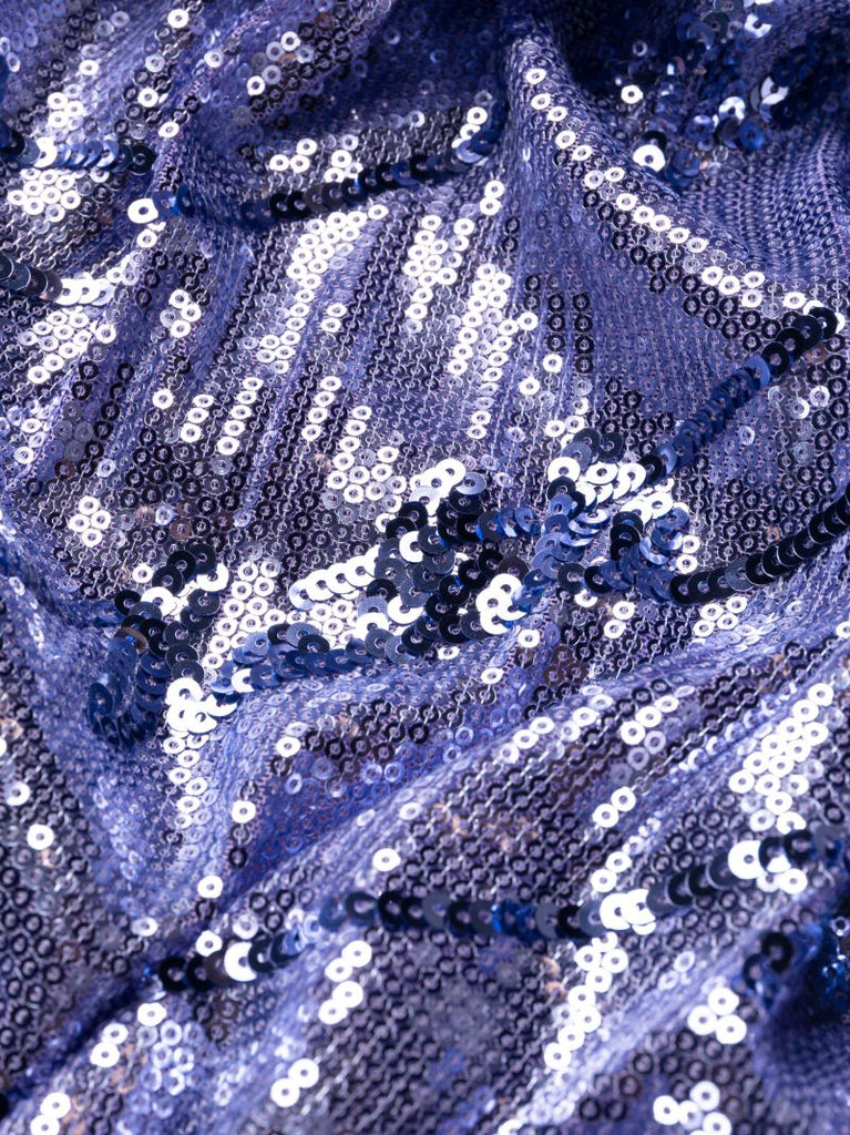 Purple Sequins Wrap Midi Dress