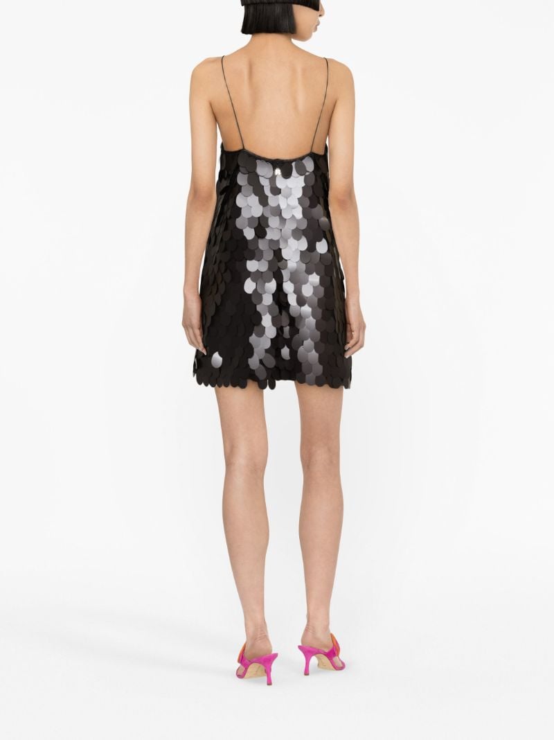 Black Sequin Mini Slip Dress