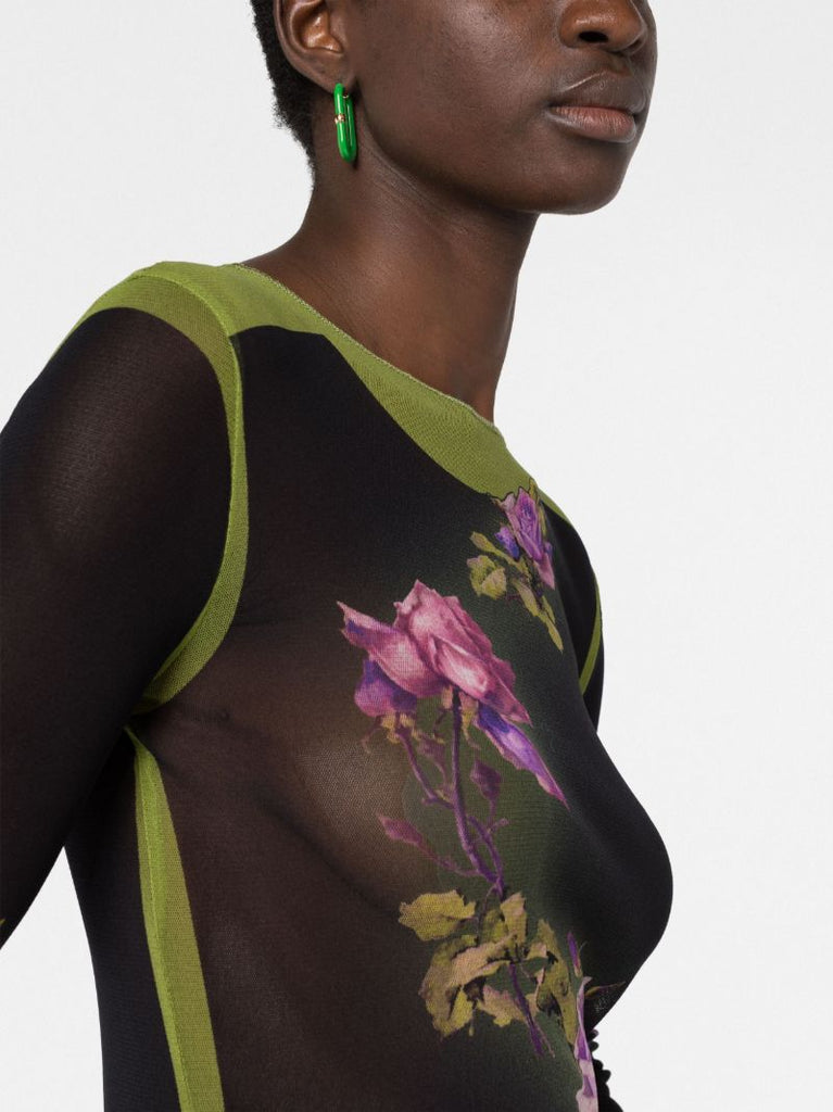 Black Fleurs Petit Grand Dress