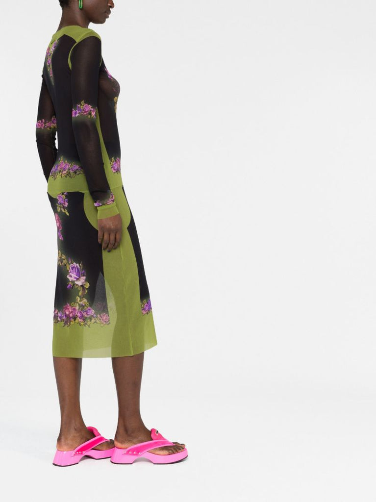 Black Fleurs Petit Grand Dress