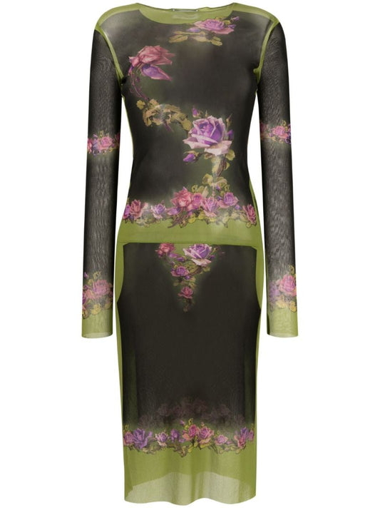 Black Fleurs Petit Grand Dress