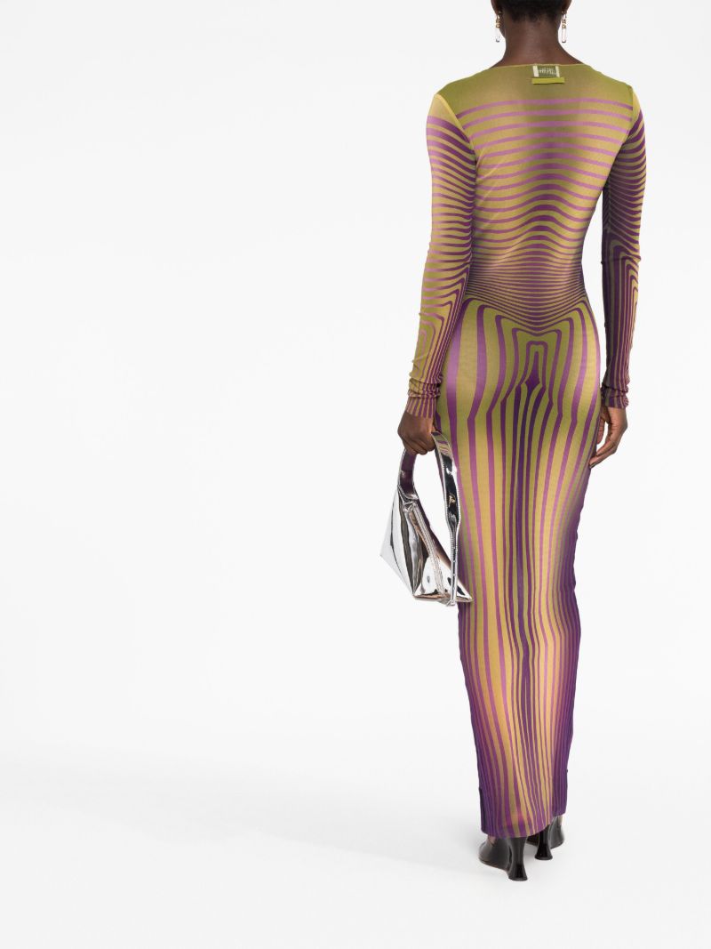 Green Body Morphing Maxi Dress