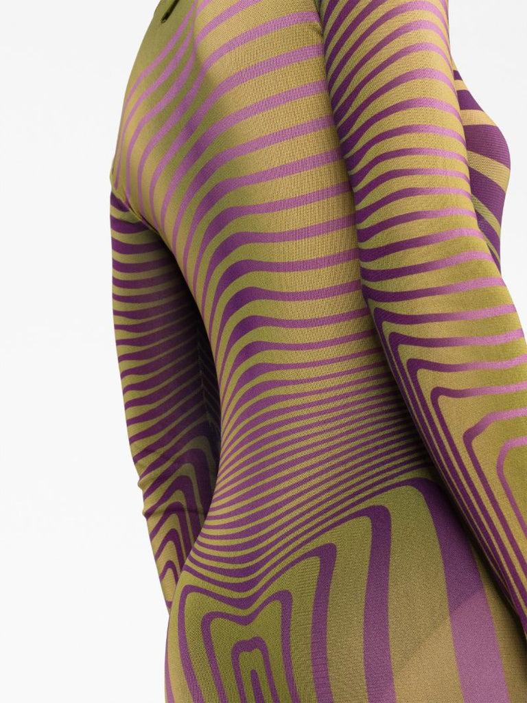 Green Body Morphing Maxi Dress