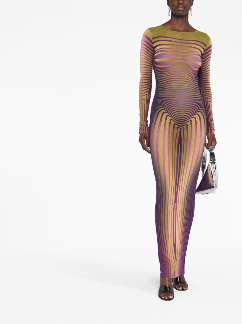 Green Body Morphing Maxi Dress